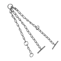 Twisted chain links in iron Twisted chain links in iron