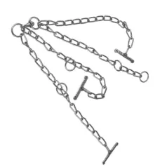 Twisted chain links in iron Twisted chain links in iron