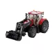 Bruder Case IH red Optum 300 CVX toy tractor with hay bale trailer – 03198