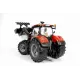 Bruder Case IH red Optum 300 CVX toy tractor with hay bale trailer – 03198