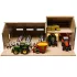 Wooden farms with stalls, stables, and Kids Globe barn : Model:Etable avec hangar