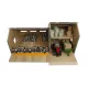 Wooden farms with stalls, stables, and Kids Globe shed
