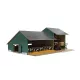 Wooden farms with stalls, stables, and Kids Globe shed