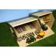 Wooden farms with stalls, stables, and Kids Globe shed
