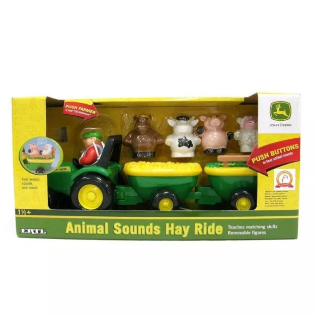 Tractor with trailers and farm animals with sounds and music