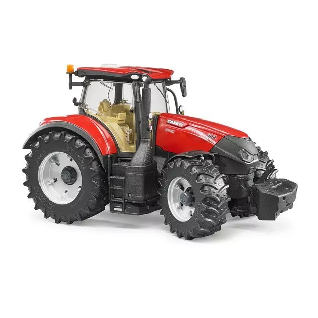 Bruder speelgoedtractor Case IH rood Optum 300 CVX met strobalen aanhanger – 03198
