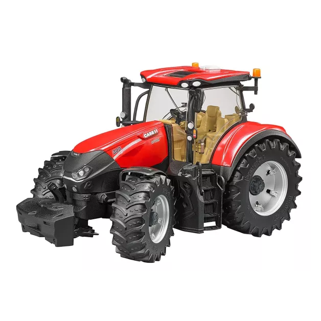 Bruder speelgoedtractor Case IH rood Optum 300 CVX met strobalen aanhanger – 03198