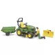 Tracteur tondeuse John Deere avec remorque