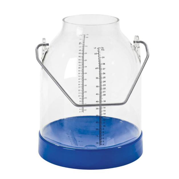 Graduated plexiglass milk jug - 30 liters
