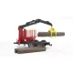 Forestry trailer with grapple loading arm