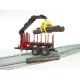 Forestry trailer with grapple loading arm