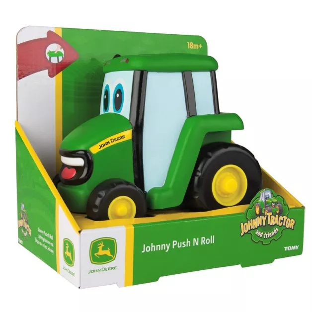 Johnny de tractor duwt rollen.