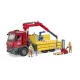 Construction truck with tipping trailer toy by Bruder