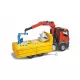 Construction truck with tipping trailer toy by Bruder