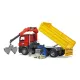 Construction truck with tipping trailer toy by Bruder