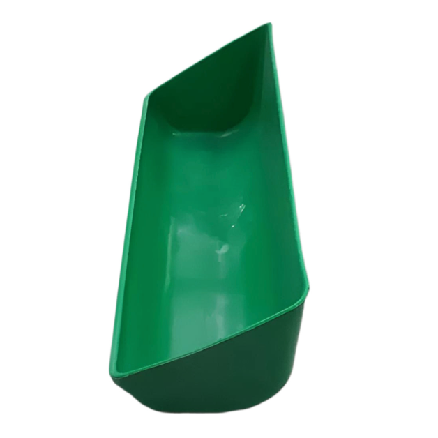 Wall-mounted livestock feeders. Wall-mounted livestock feeders.