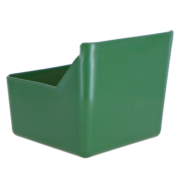 Wall-mounted livestock feeders. Wall-mounted livestock feeders.