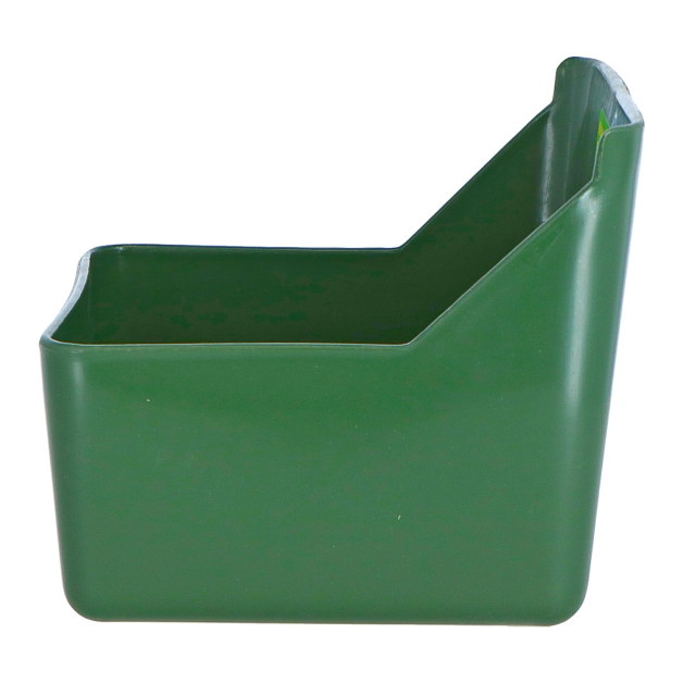 Wall-mounted livestock feeders. Wall-mounted livestock feeders.