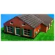 Wooden farms with stalls, stables, and Kids Globe shed