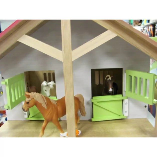 Ecurie avec boxes pour chevaux jouet Kids Globe Farming