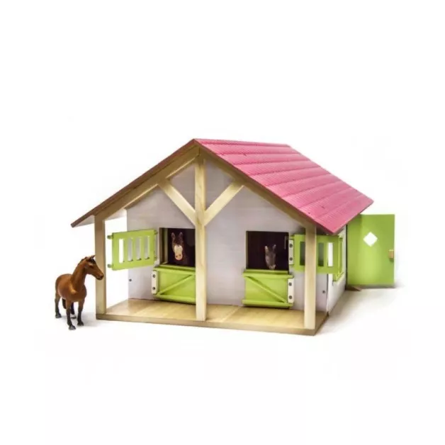 Ecurie avec boxes pour chevaux jouet Kids Globe Farming