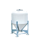 Feed silo on galvanized chassis