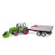 Bruder toy tractor Fendt 209S with green and red trailer 02104