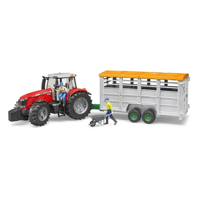 Remorque bétaillère avec vache jouet Bruder 02227