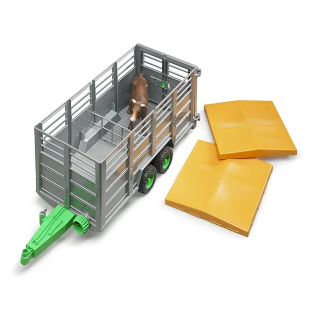 Remorque bétaillère avec vache jouet Bruder 02227