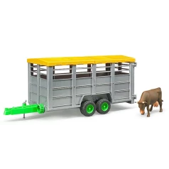 Veetrailer met speelgoedkoe Bruder 02227 Veetrailer met speelgoedkoe Bruder 02227