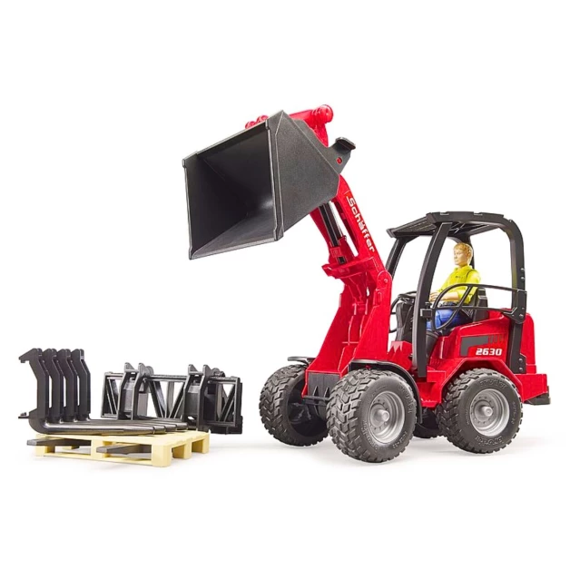 Mini chargeur jouet Bruder Schäffer 2034 rouge 02190 Mini chargeur jouet Bruder Schäffer 2034 rouge 02190