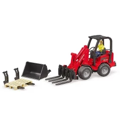 Mini chargeur jouet Bruder Schäffer 2034 rouge 02190