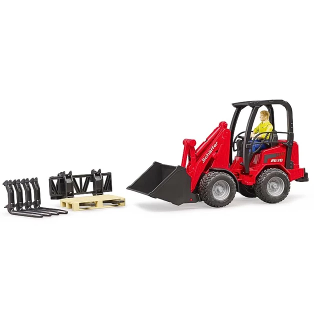 Mini chargeur jouet Bruder Schäffer 2034 rouge 02190 Mini chargeur jouet Bruder Schäffer 2034 rouge 02190