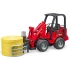 Mini chargeur jouet Bruder Schäffer 2034 rouge 02190 : Model:Schäffer avec pince a balle