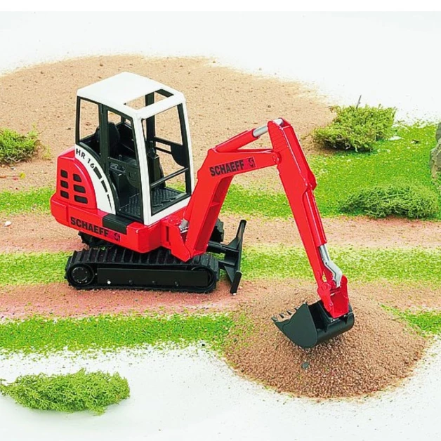 Mini pelle Schaeff HR 16 rouge jouet Bruder 02432