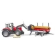Massey Ferguson 7480 tractor with loader and forestry trailer