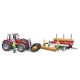 Massey Ferguson 7480 tractor with loader and forestry trailer