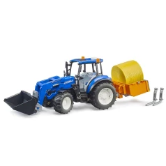 New Holland T5.120 met voorlader, laadbak en vorken New Holland T5.120 met voorlader, laadbak en vorken