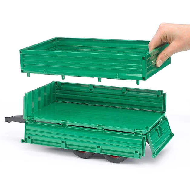 Tandem axle transport trailer with removable panel