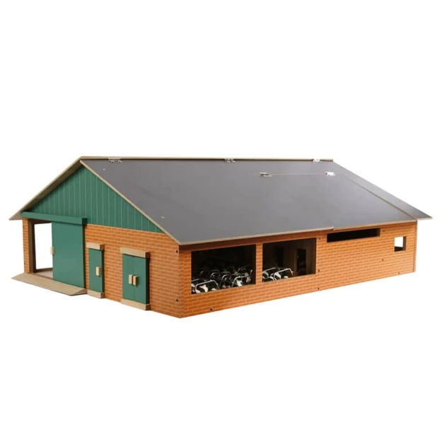 Wooden farms with stalls, stables, and Kids Globe shed