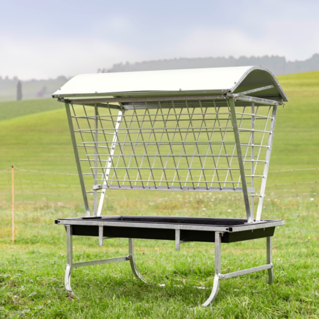 Râtelier galvanisé avec mangeoire