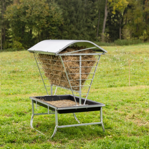 Galvanized rack with feeder Galvanized rack with feeder