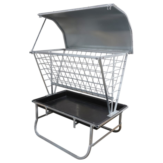 Galvanized rack with feeder Galvanized rack with feeder