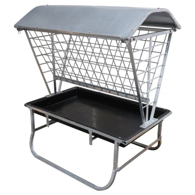 Galvanized rack with feeder Galvanized rack with feeder