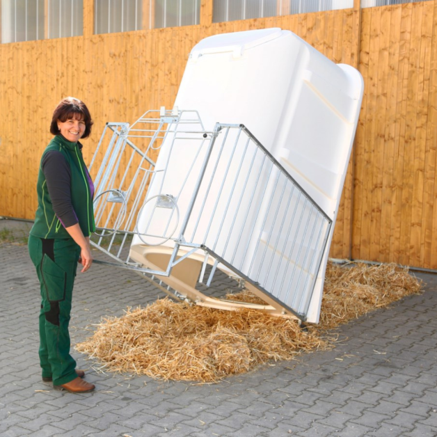 Niche à veaux PE UV+ avec enclos lourd