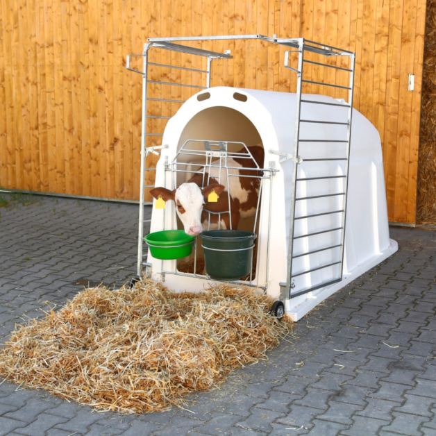 Niche à veaux PE UV+ avec enclos lourd