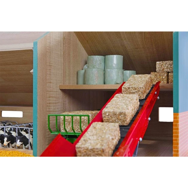 Wooden farms with stalls, stables, and Kids Globe shed