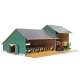 Wooden farms with stalls, stables, and Kids Globe shed