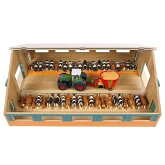 Wooden farms with stalls, stables, and Kids Globe shed