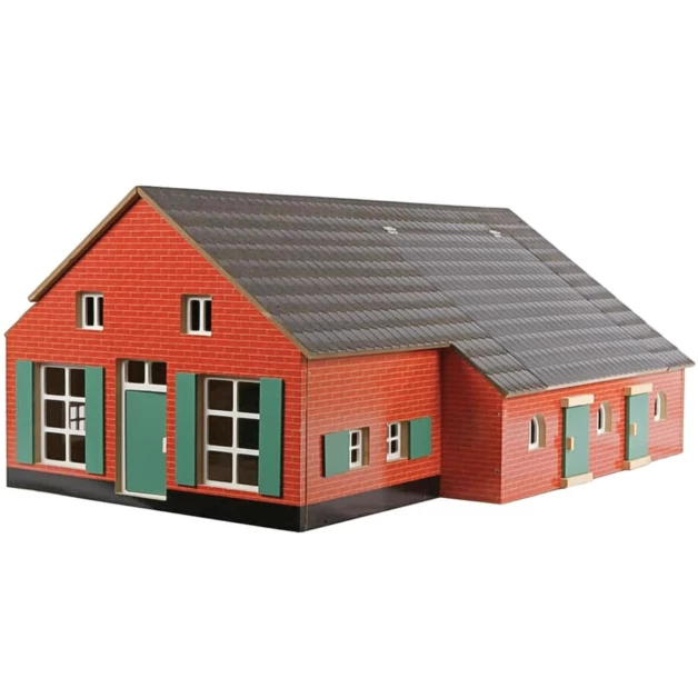 Wooden farms with stalls, stables, and Kids Globe shed